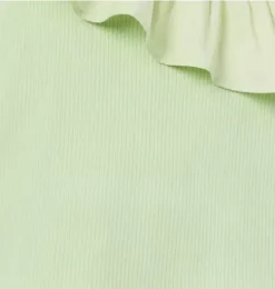 Ribbed Ruffle Shoulder Top