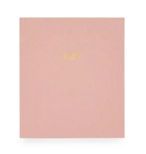 Rose Linen Baby Book