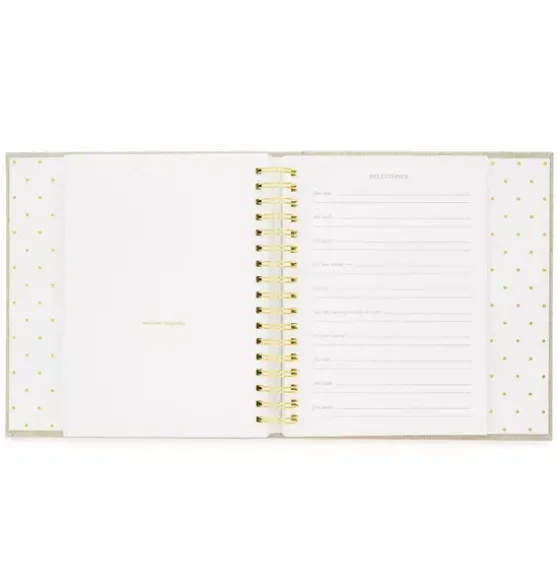 Rose Linen Baby Book