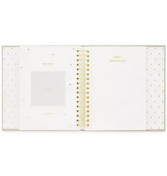 Rose Linen Baby Book