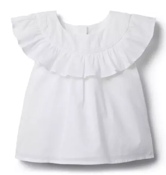 Ruffle Lace Trim Top