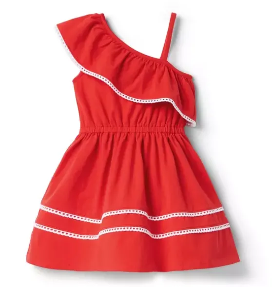 Ruffle Shoulder Dress