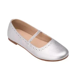 Sasha Ballerina Flat Silver