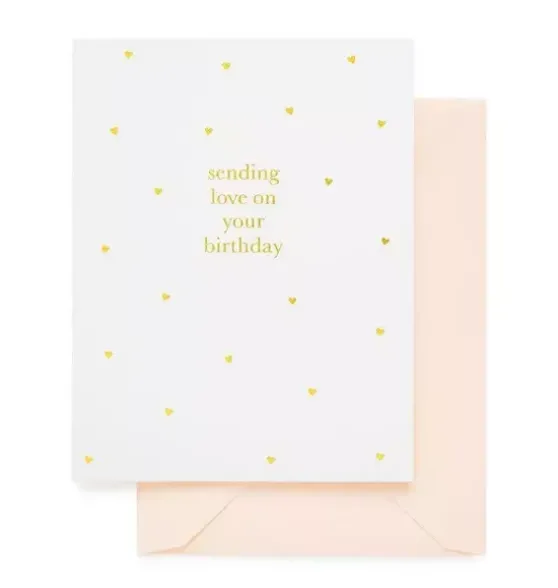 Sending Love On Your Birthday Greeting Card