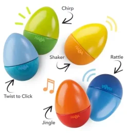 Set of 5 Wooden Musical Eggs