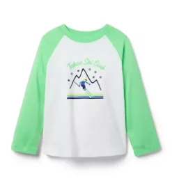 Ski Club Raglan Baseball Tee