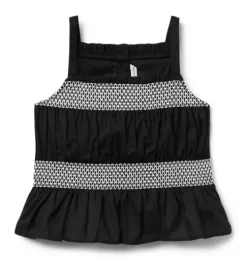 Smocked Ruffle Hem Top