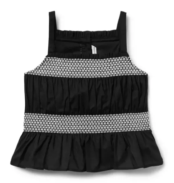 Smocked Ruffle Hem Top
