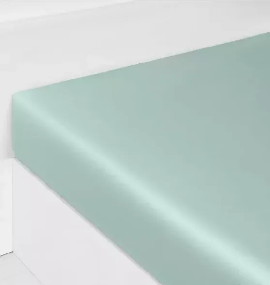 Solid Fitted Twin Sheet - Aqua