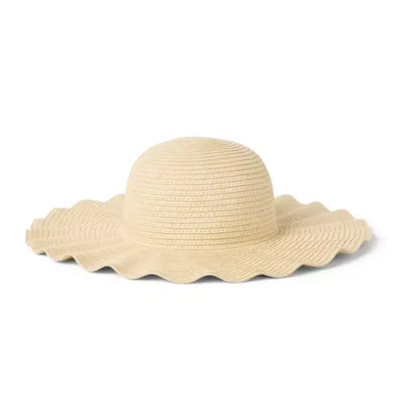 Straw Ruffle Sun Hat