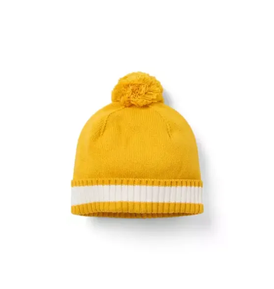 Stripe Pom Beanie