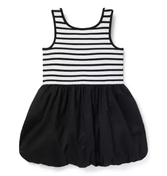 Striped Bubble Hem Dress