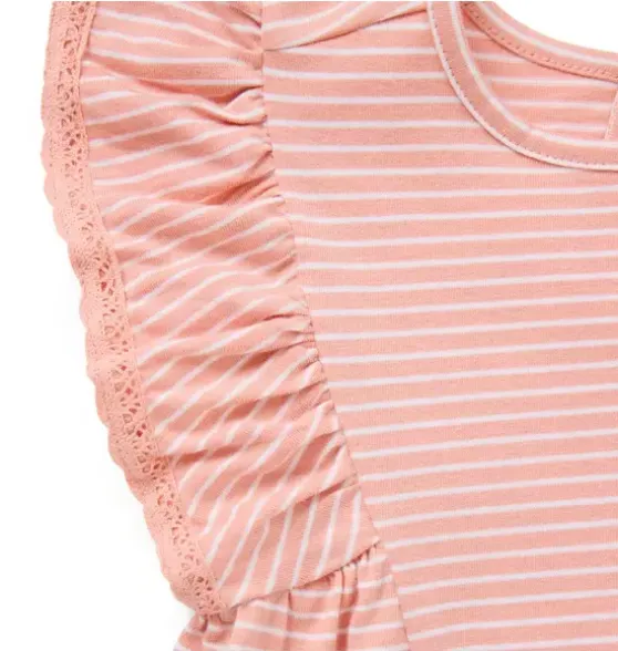 Striped Ruffle Matching Set
