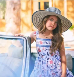 Striped Straw Sun Hat