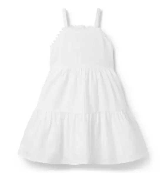 Textured Stripe Tiered Dress