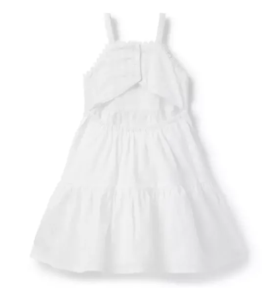 Textured Stripe Tiered Dress