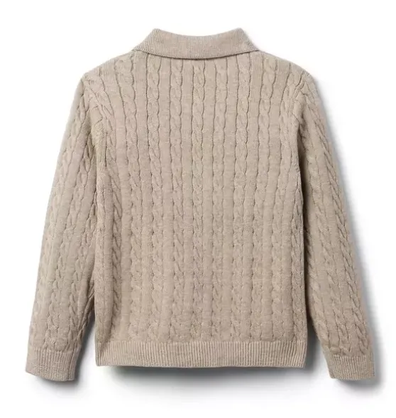 The Cable Knit Polo Cardigan