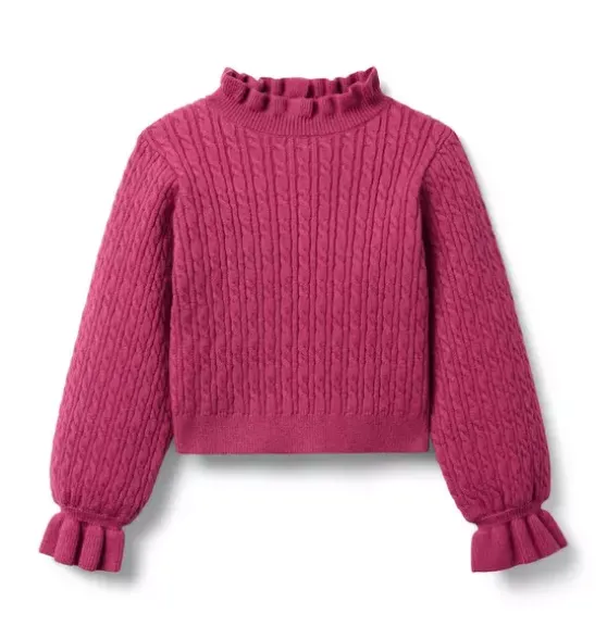 The Cable Knit Ruffle Sweater