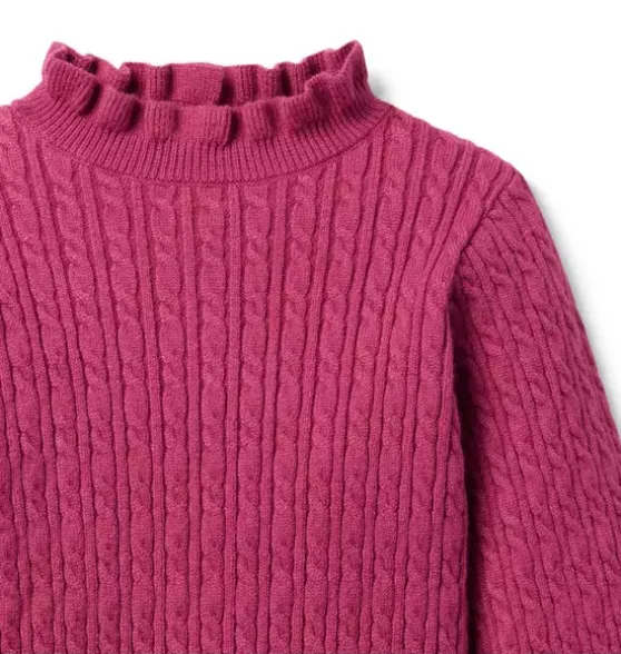 The Cable Knit Ruffle Sweater