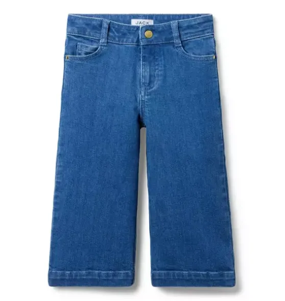 The Cropped Wide Leg Jean In Medium Wash