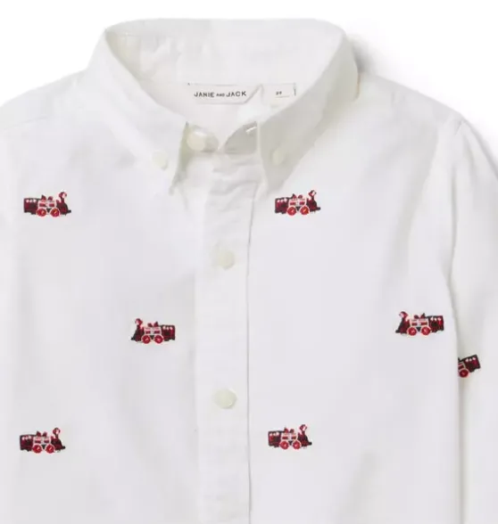 The Embroidered Train Oxford Shirt