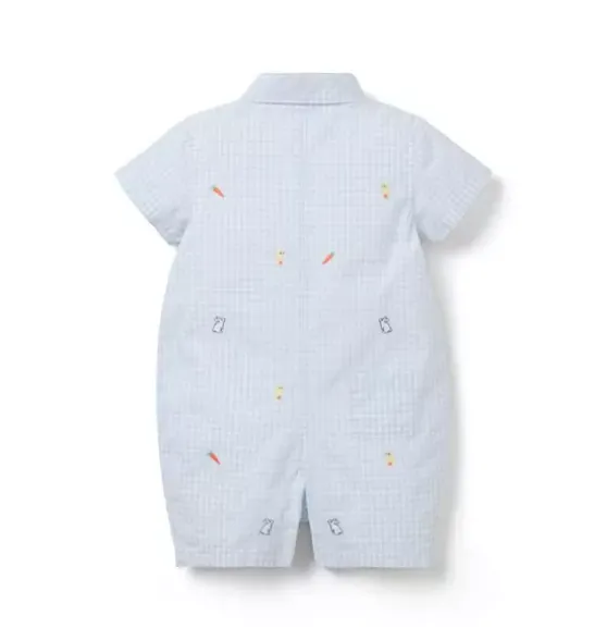 The Gingham Garden Baby Romper