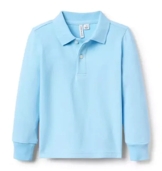 The Long Sleeve Pique Polo