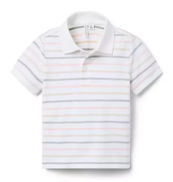 The Striped Pique Polo