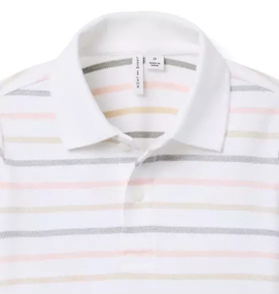 The Striped Pique Polo