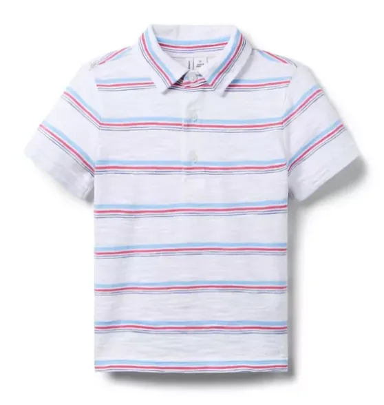 The Striped Slub Polo