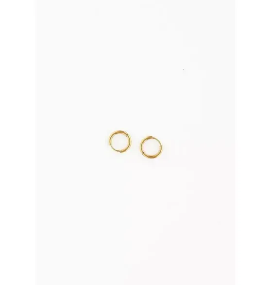 Thin Gold Hoop 8mm Earrings