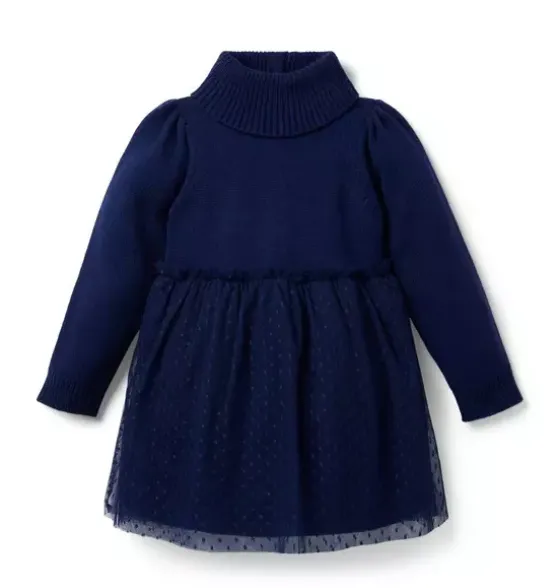 Tiered Tulle Sweater Dress
