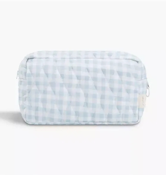 Toiletry Pouch - Blue Gingham