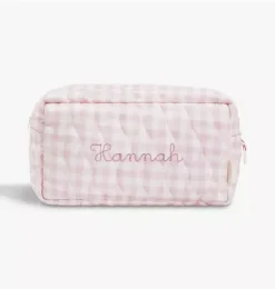 Toiletry Pouch - Pink Gingham