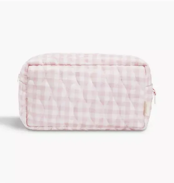 Toiletry Pouch - Pink Gingham