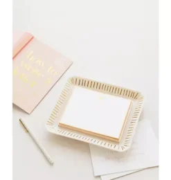 Trinket Tray, Large Ticking Stripe