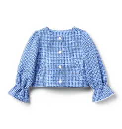 Tweed Ruffle Cuff Jacket
