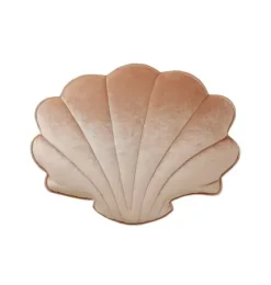 Velvet &ldquo;Beige Pearl&rdquo; Shell Pillow