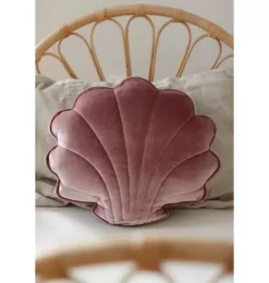 Velvet &ldquo;Cosmic Pearl&rdquo; Shell Pillow