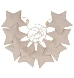 Velvet &ldquo;Cream Dust&rdquo; Garland with Stars
