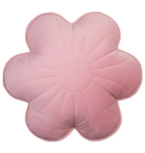 Velvet "Pink Elderberry" Flower Pillow