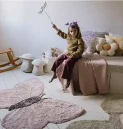 Washable Animal Rug Baby Butterfly