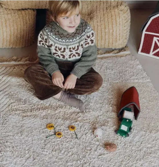 Washable Play Rug Farm Fields