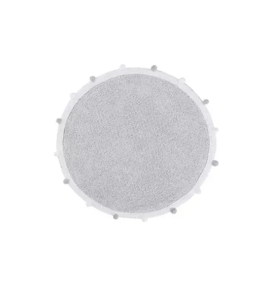 Washable Rug Bubbly Light Grey - White