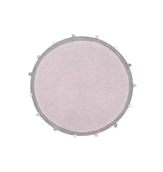 Washable Rug Bubbly Soft Pink - Grey