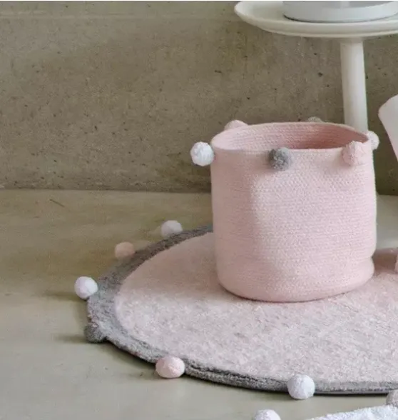 Washable Rug Bubbly Soft Pink - Grey