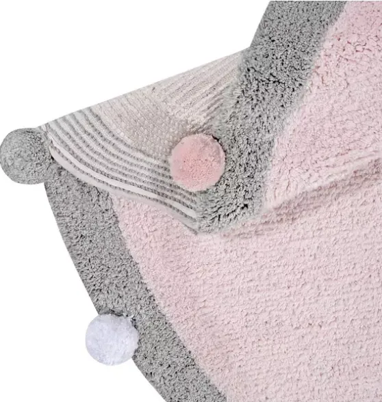 Washable Rug Bubbly Soft Pink - Grey