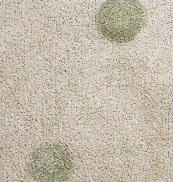 Washable Rug Hippy Dots Olive