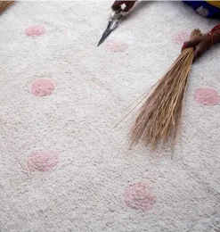 Washable Rug Hippy Dots Vintage Nude