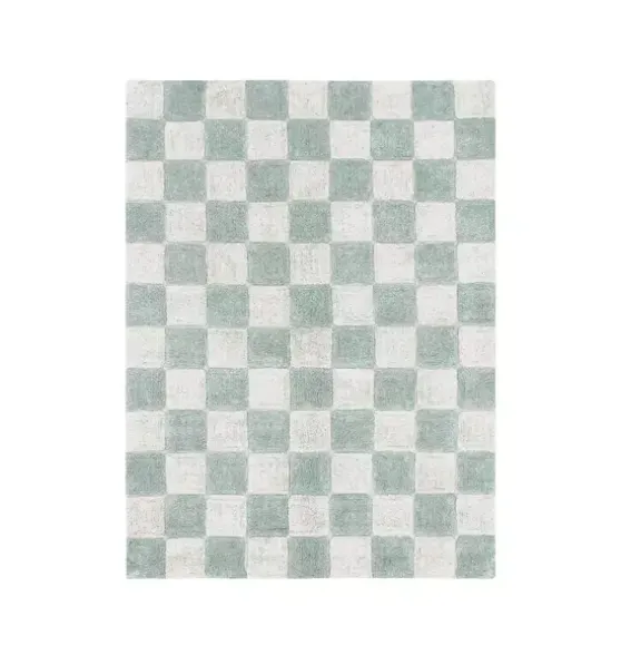 Washable Rug Kitchen Tiles Blue Sage
